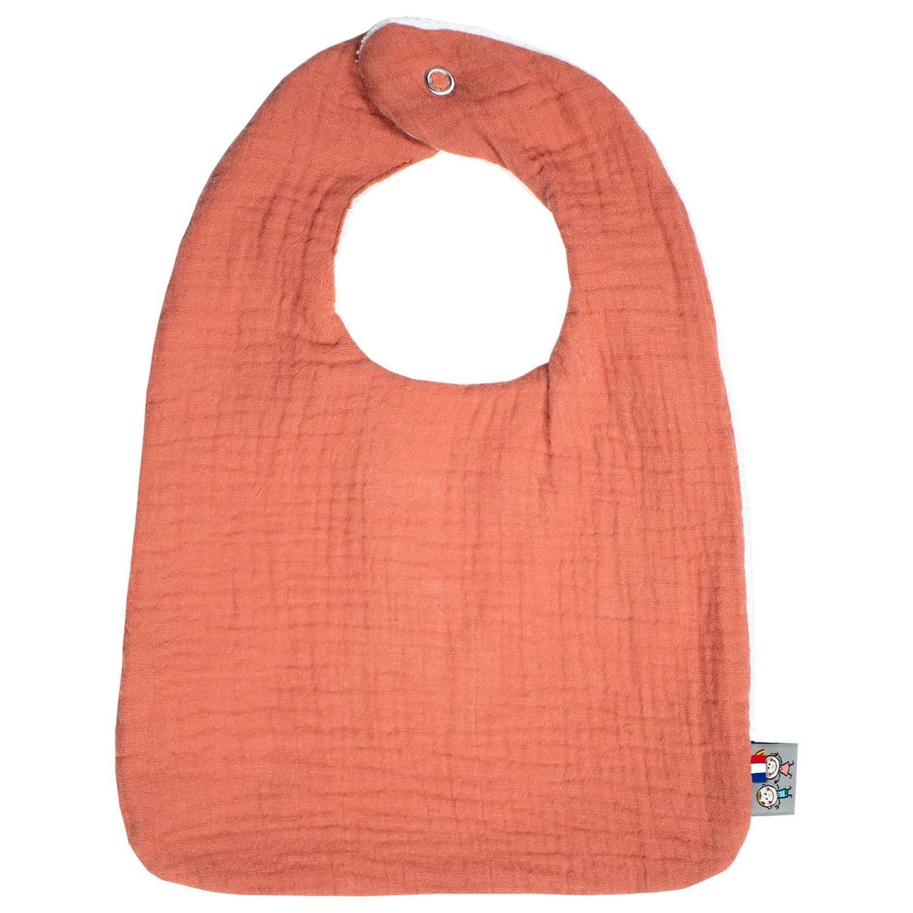 Bavoir En Gaze De Coton Jeanne Terracotta