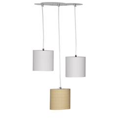 -Suspension lumineuse trio plafonnier en coton - timouki