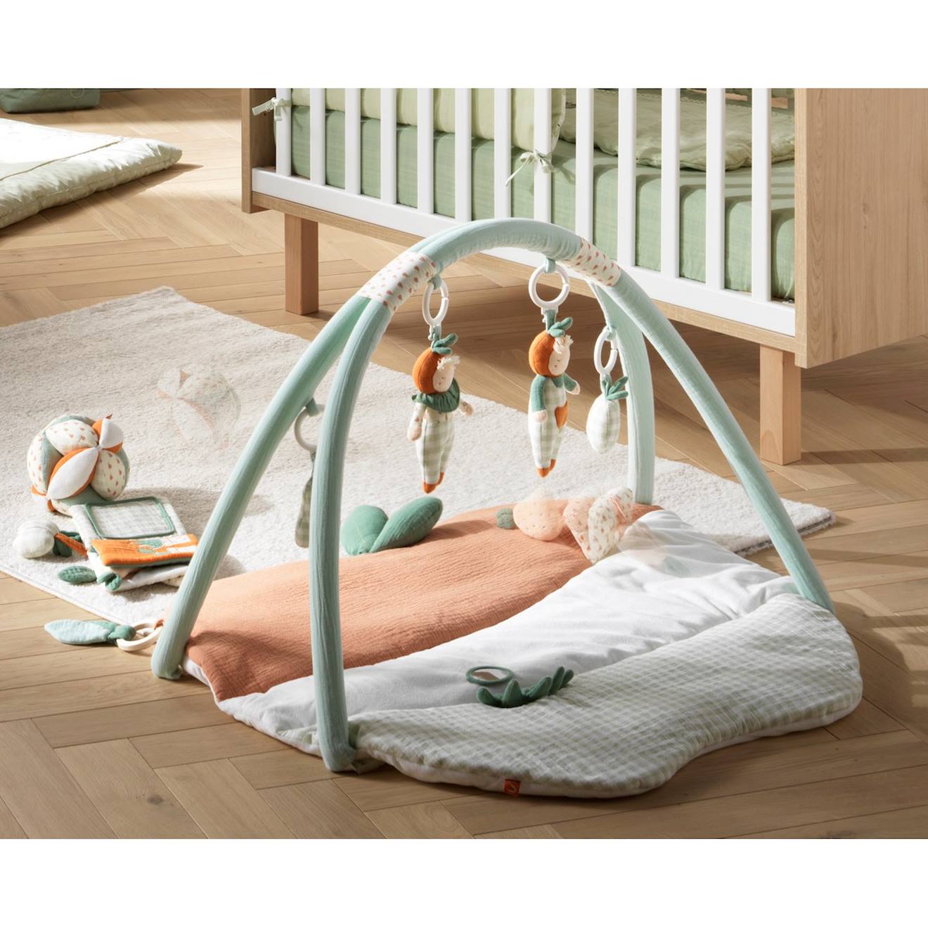 Tapis D'éveil En Velours - Botanica Vert (Sauthon) - Image 3