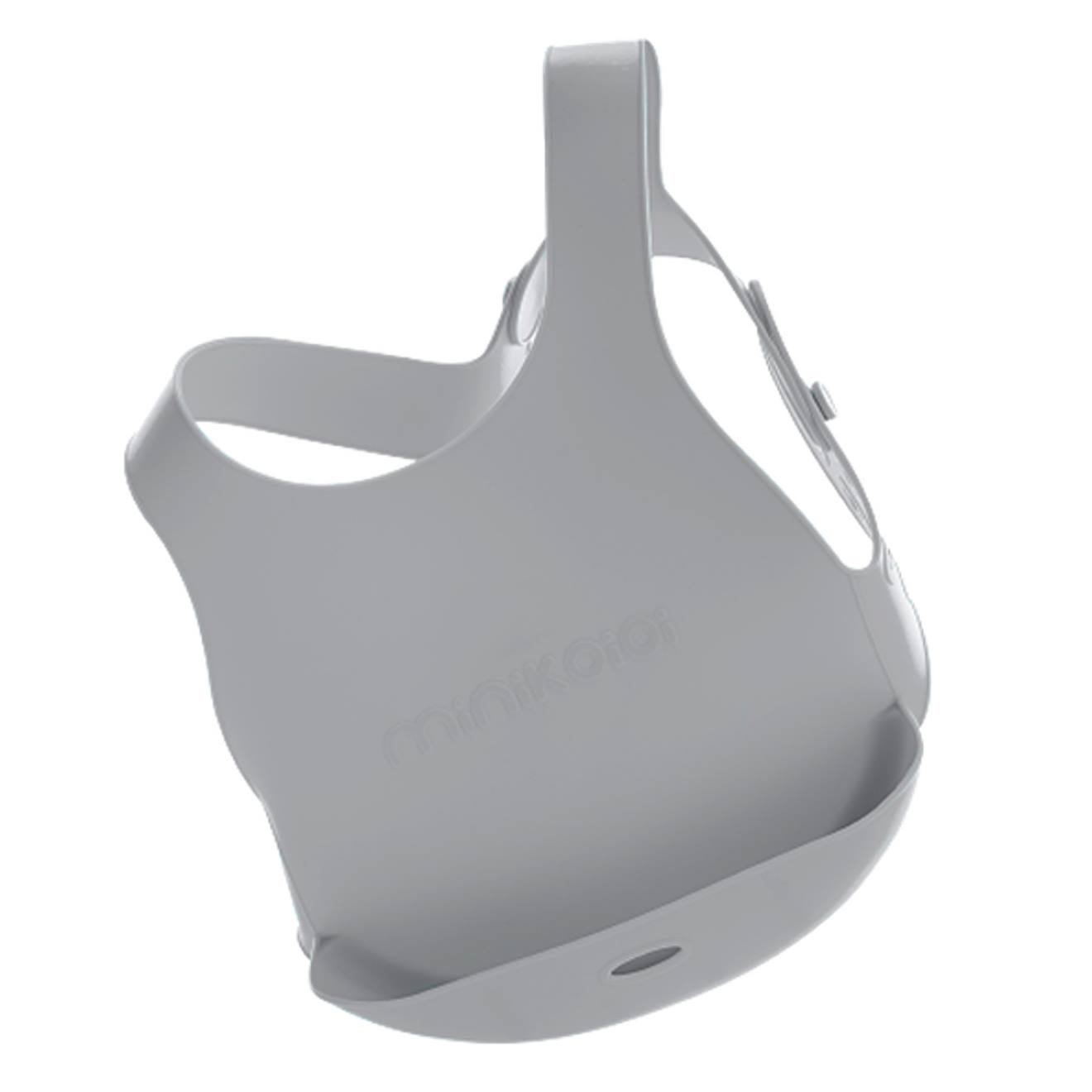 Bavoir Récupérateur En Silicone Gris