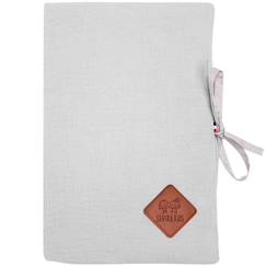 Puériculture-Protège carnet de santé en gaze de coton jeanne