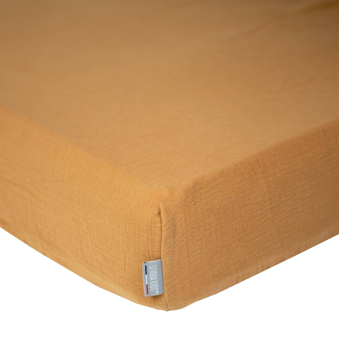 Drap Housse Uni En Gaze De Coton Camel