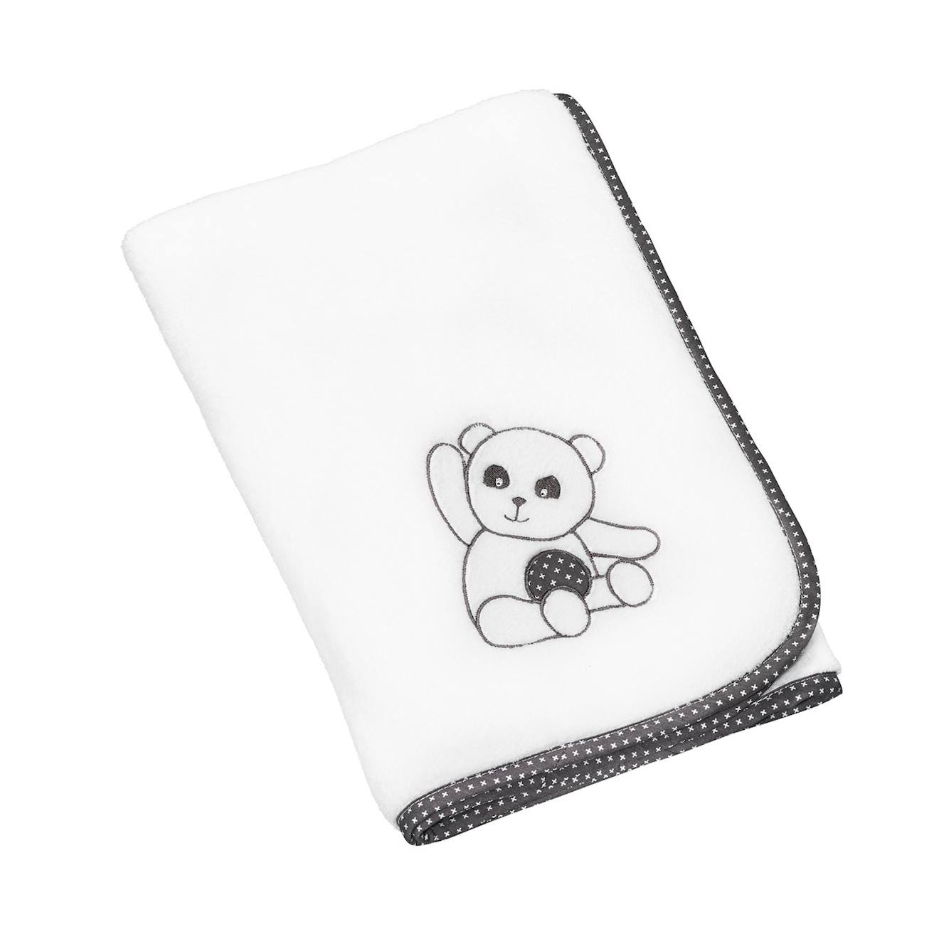 Couverture Bébé En Polyester Blanc