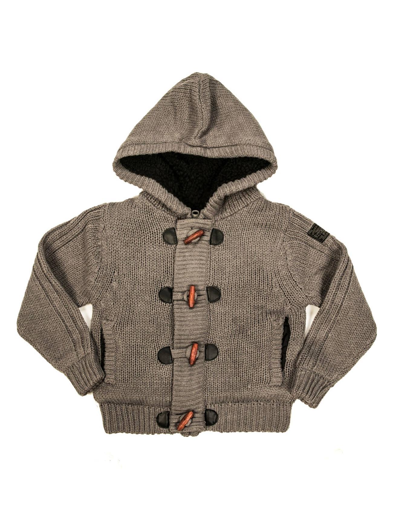 Gilet Capuche Loto Boy Gris Clair