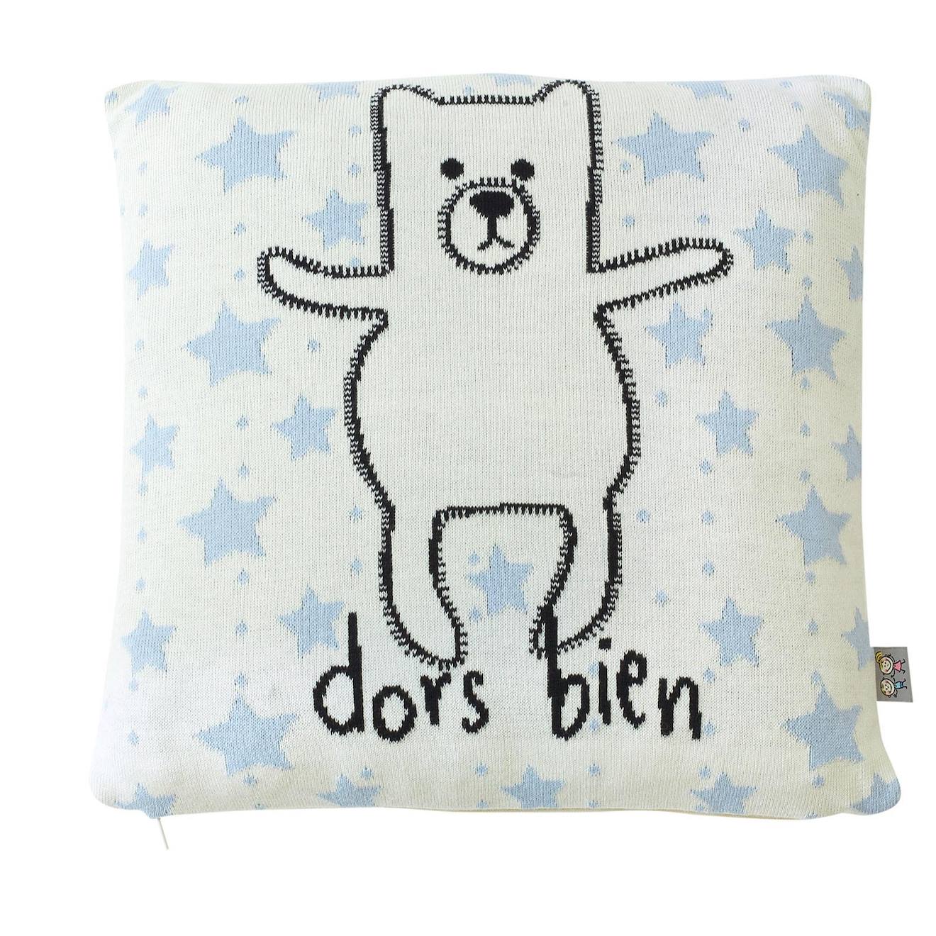 Taie De Coussin En Coton Biologique Écru, Ourson