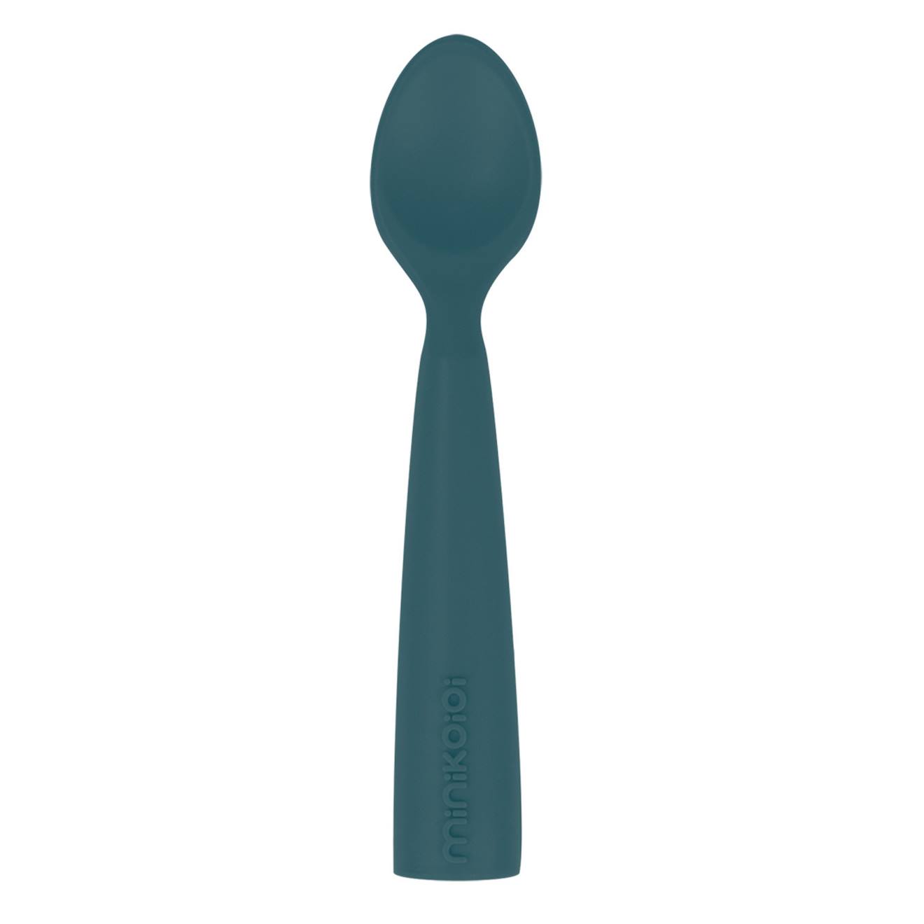 Cuillère Bébé En Silicone Bleu Marine