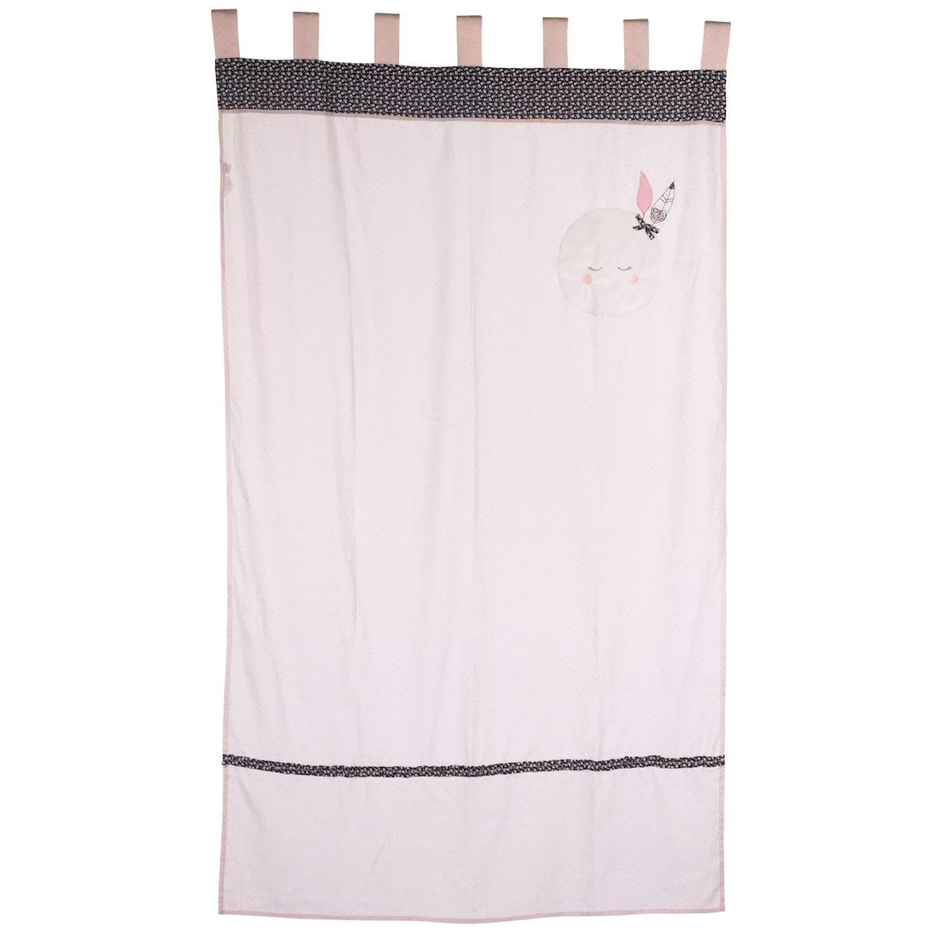 Rideau À Pattes En Coton Rose