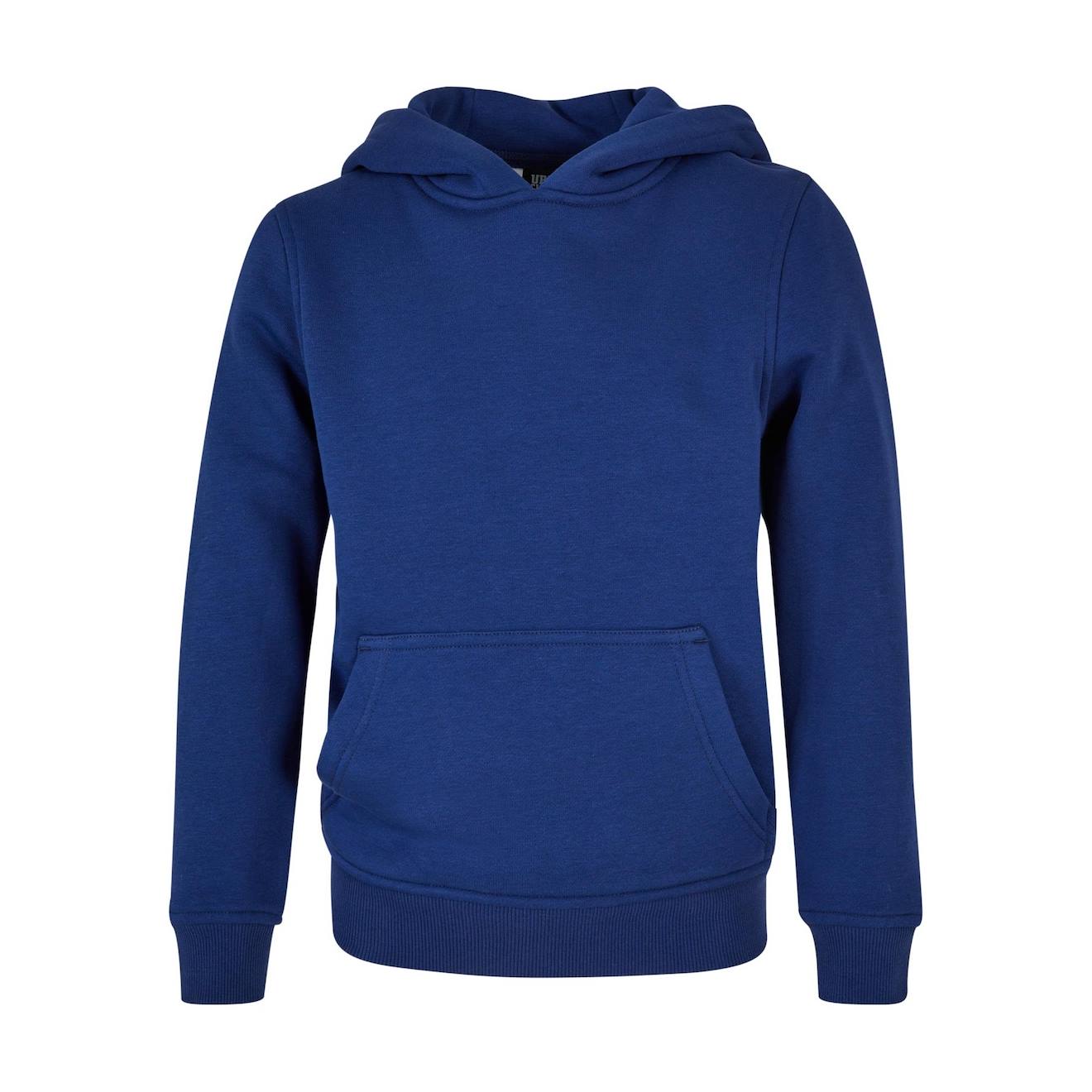 Sweat À Capuche Coton Basic Bleu