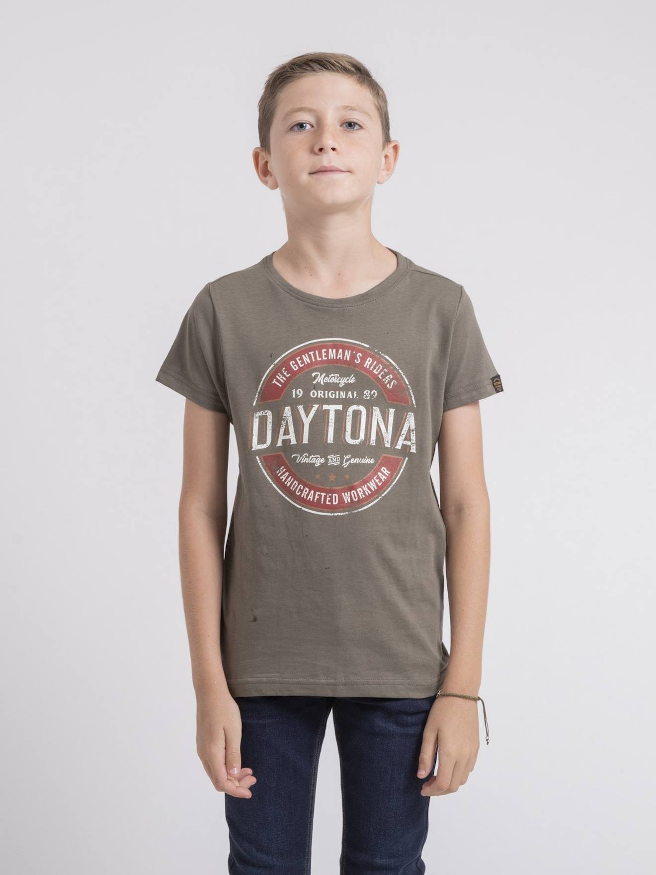 T-shirt Col Rond Pur Coton Jocoby Garçon Kaki