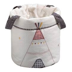 Chambre et rangement-Rangement-Lot de 3 panières gigognes en tissu en coton - timouki
