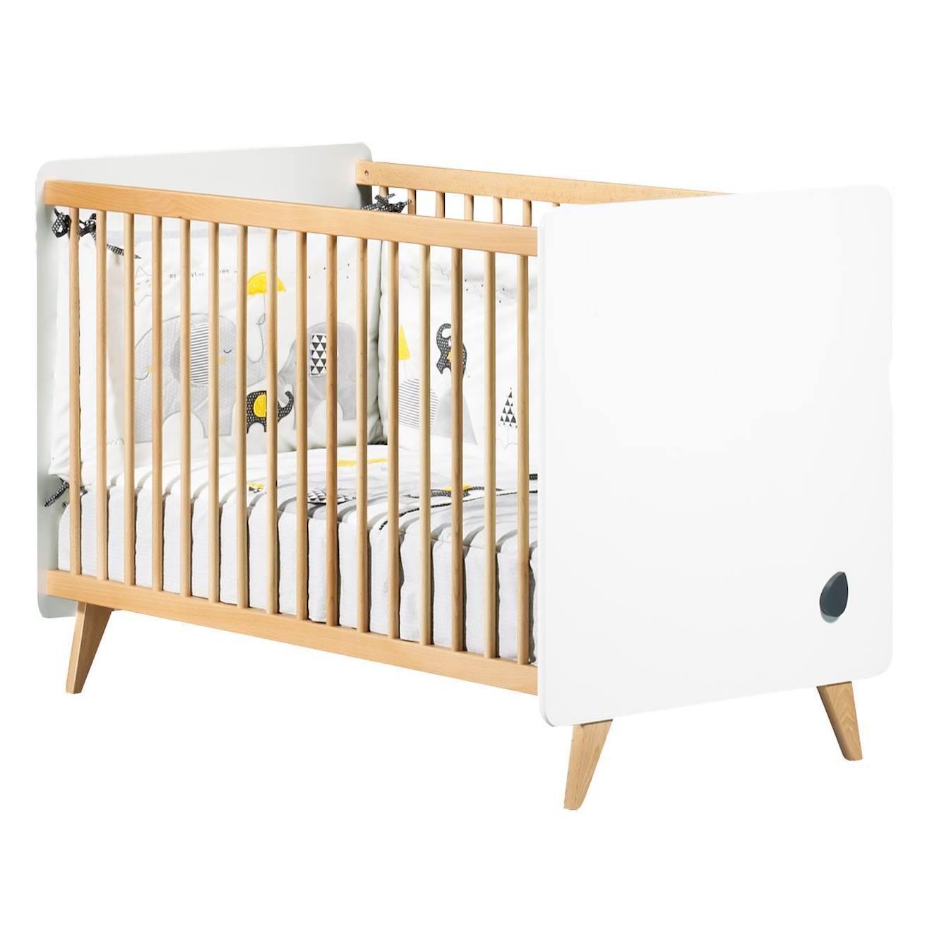 Lit Bébé À Barreaux Blanc