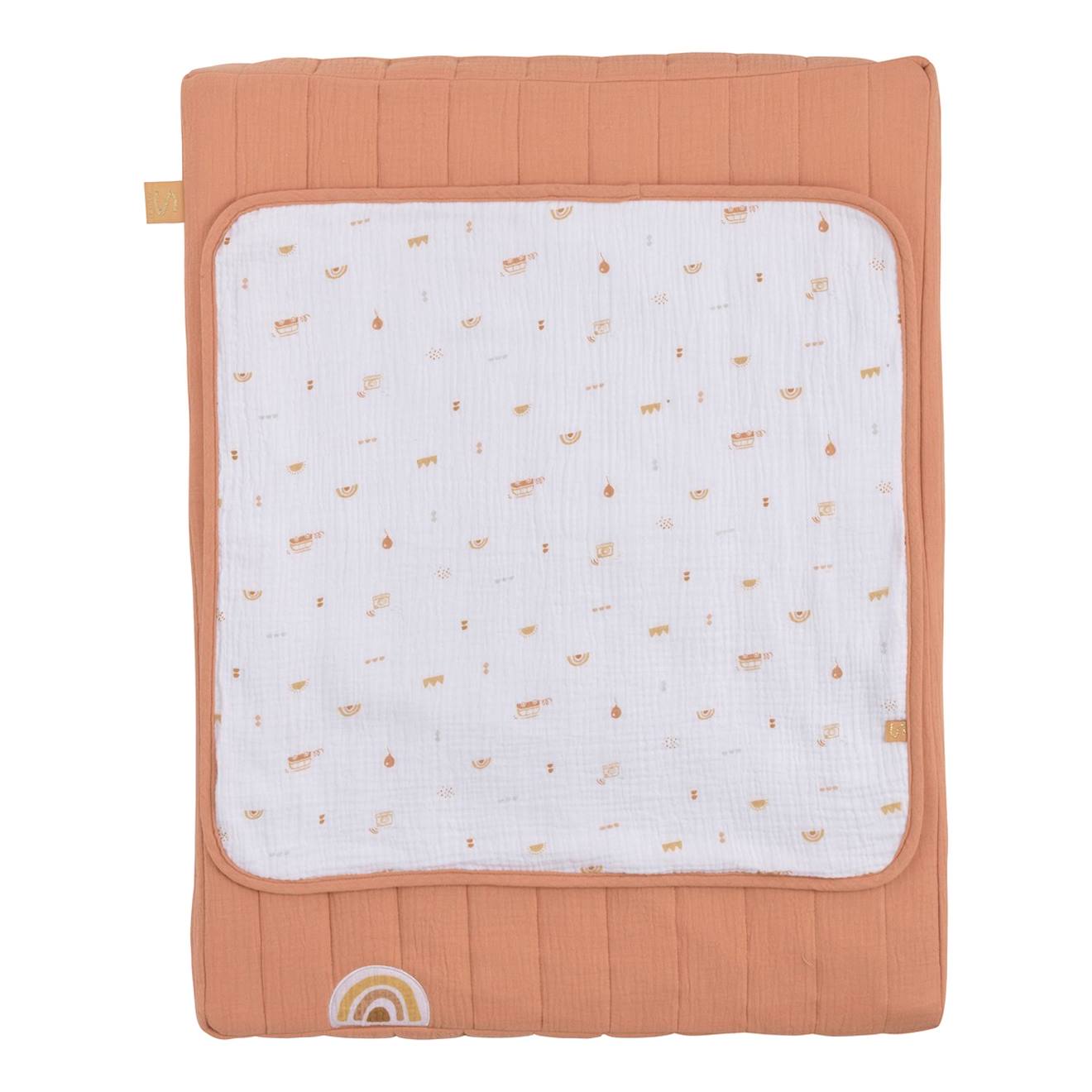 Matelas À Langer Et Serviette Coton Orange
