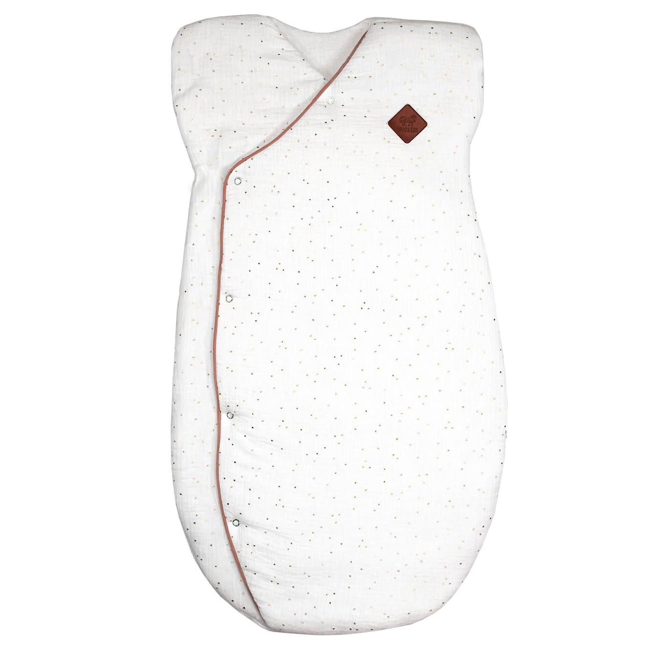 Gigoteuse Turbulette Légère Kimono Jeanne Blanc À Pois Or