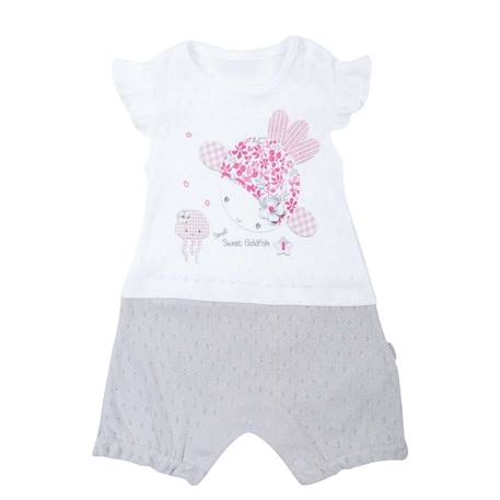 Bébé-Combishort bébé en coton jacquard biologique doris