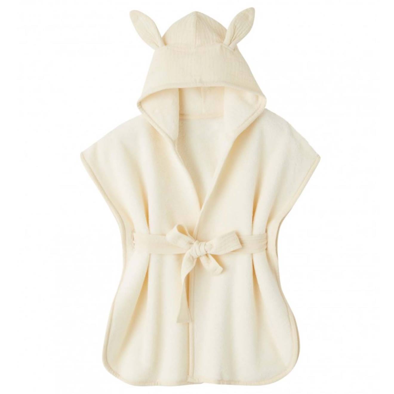 BB & Co - Peignoir Bébé Et Enfant À Capuche En Bambou Écru