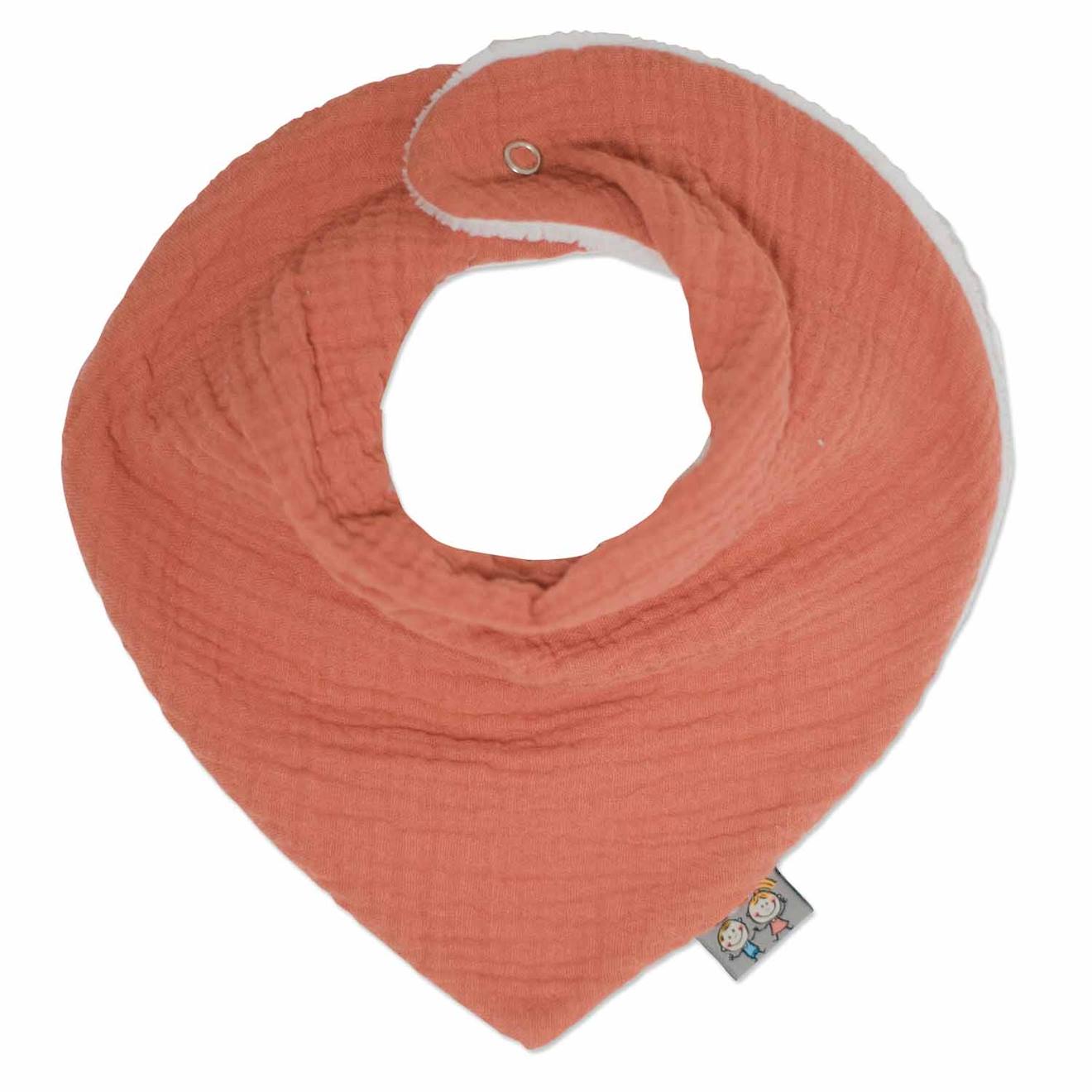 Bavoir Bandana Gaze De Coton Jeanne Terracotta