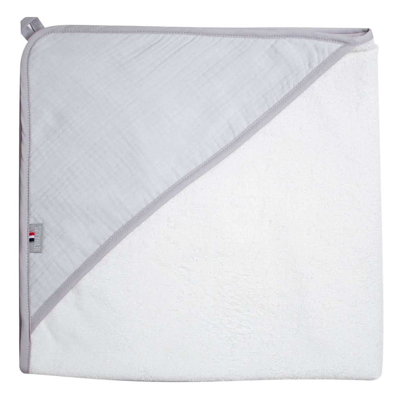 Cape De Bain En Gaze De Coton Jeanne Gris Clair