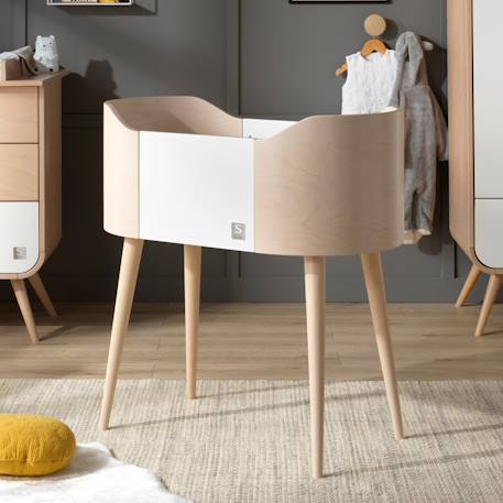 Berceau pieds bois - galopin Blanc 2 - vertbaudet enfant 