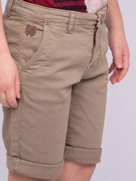 Bermuda chino bavolta garçon Beige+Bleu marine+Cognac+Marron+Noir+Rouge framboise 15 - vertbaudet enfant 