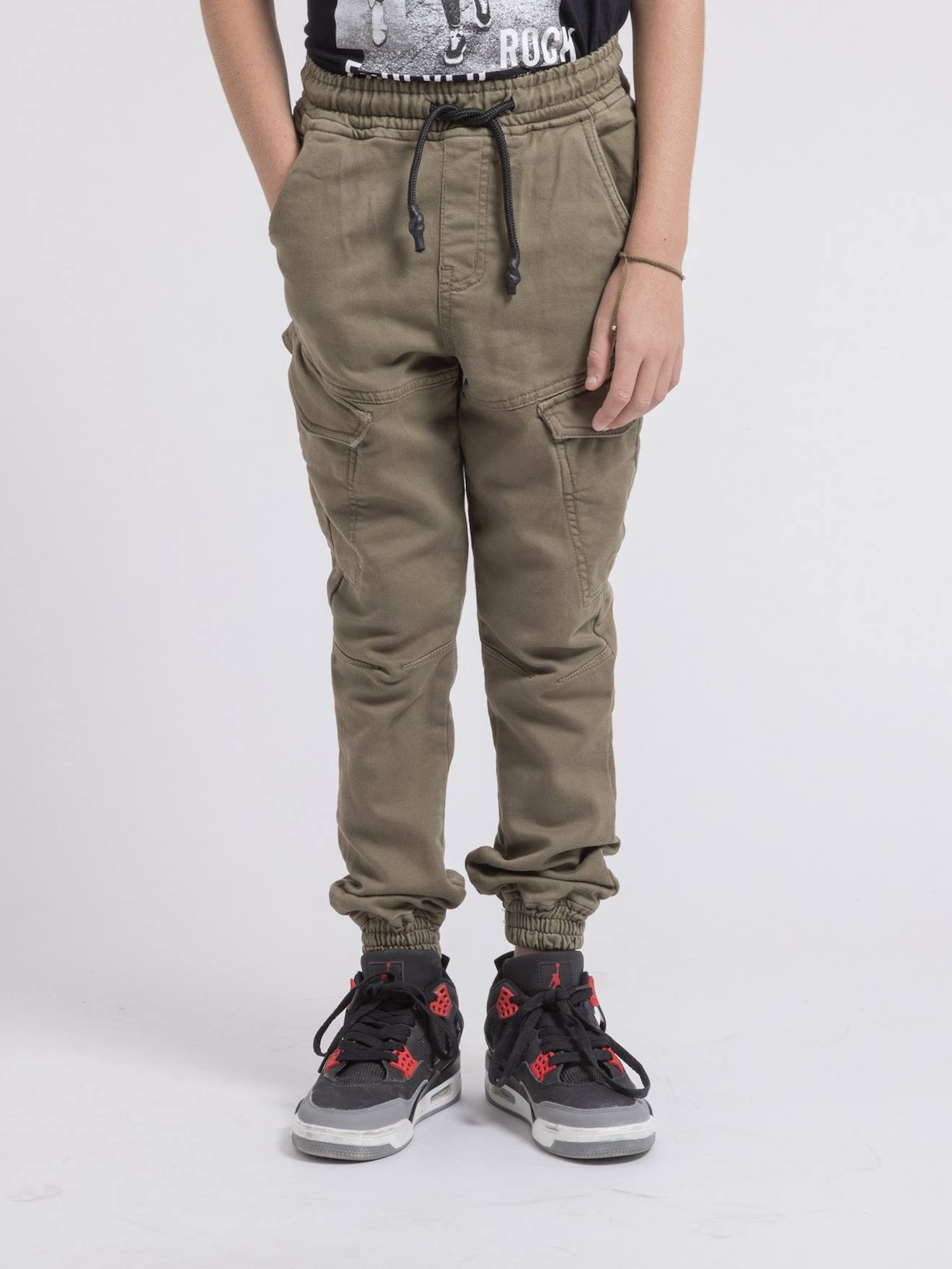 Pantalon Battle Vlog Garçon Kaki