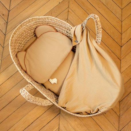 Oreiller bébé plat ourson en gaze de coton jeanne Beige+Blanc+Camel+Écru+Gris clair+Terracotta+Vert de gris+Vieux rose 47 - vertbaudet enfant 