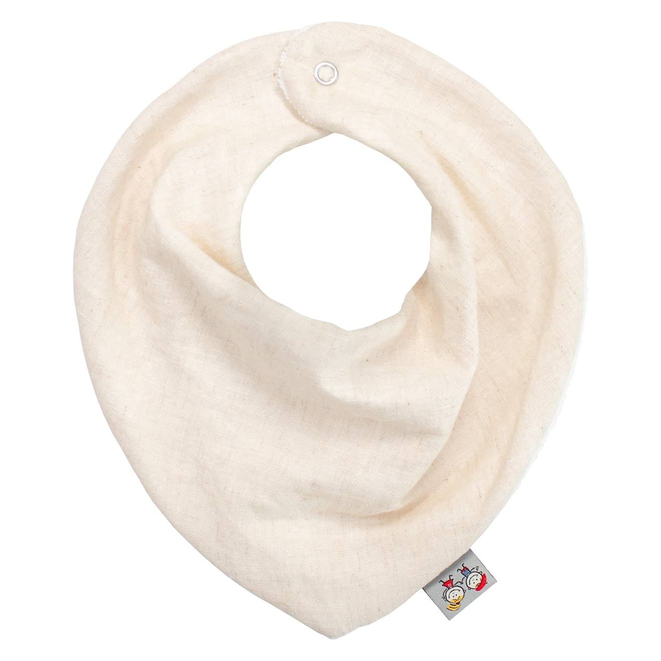 Bavoir Bandana En Lin Beige