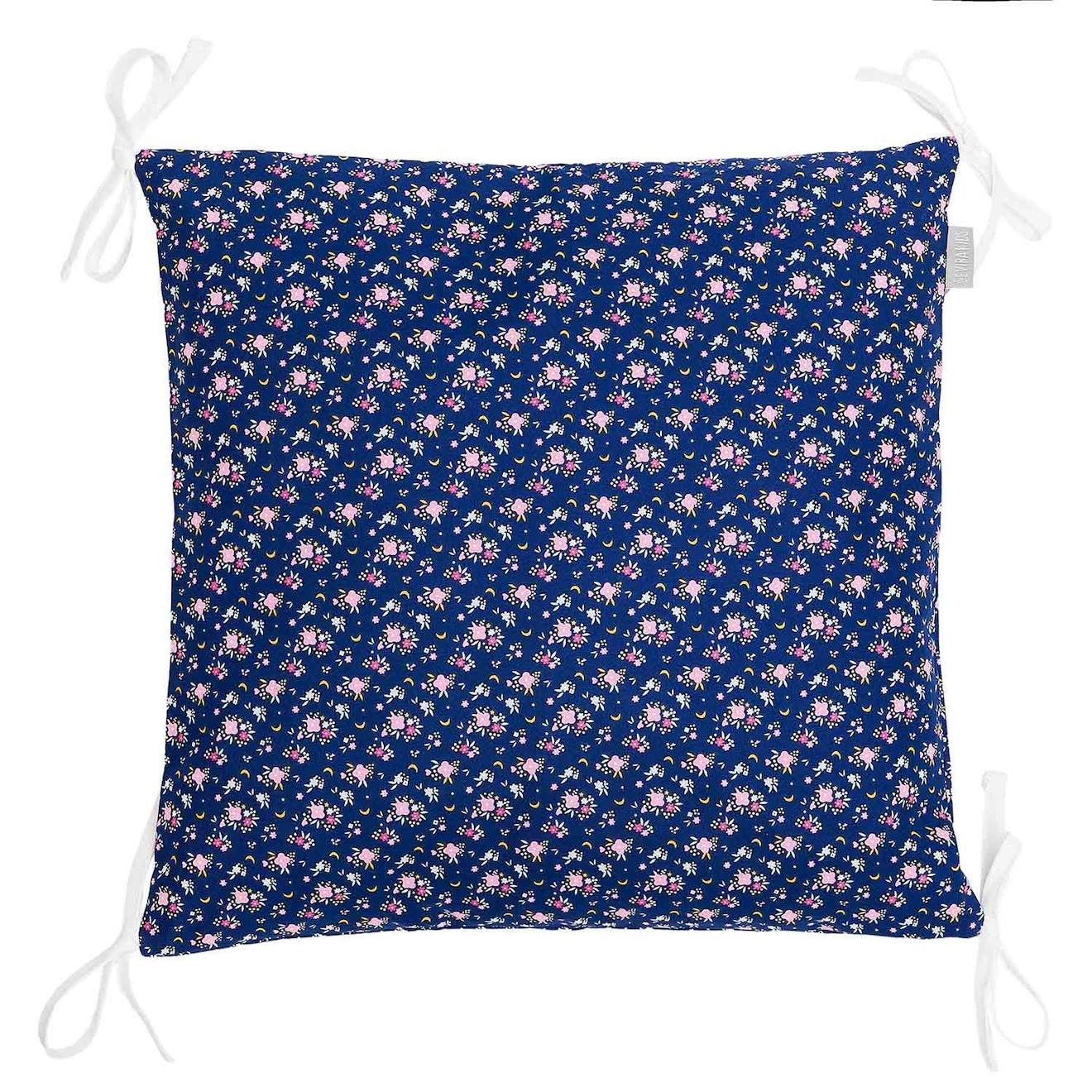 Taies De Coussin Pour Tour De Lit Modulable Fairy Flore Bleu Marine