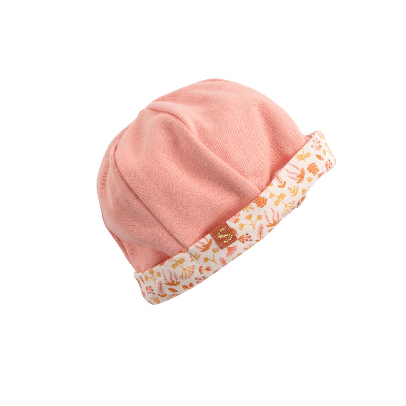Bonnet De Naissance En Coton Rose