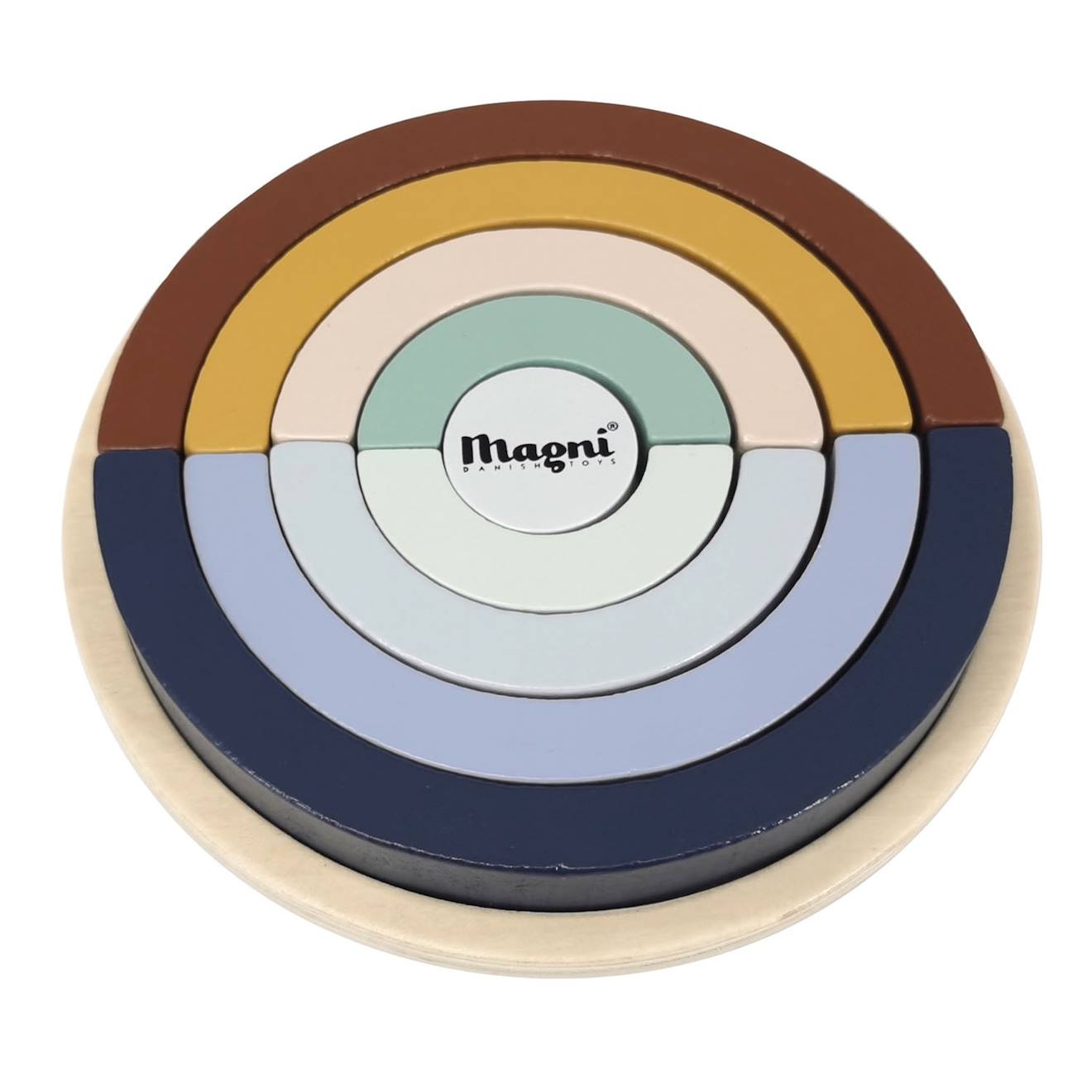 Jouet En Bois - Puzzle Arc En Ciel Multicolore (Magni) - Image 1