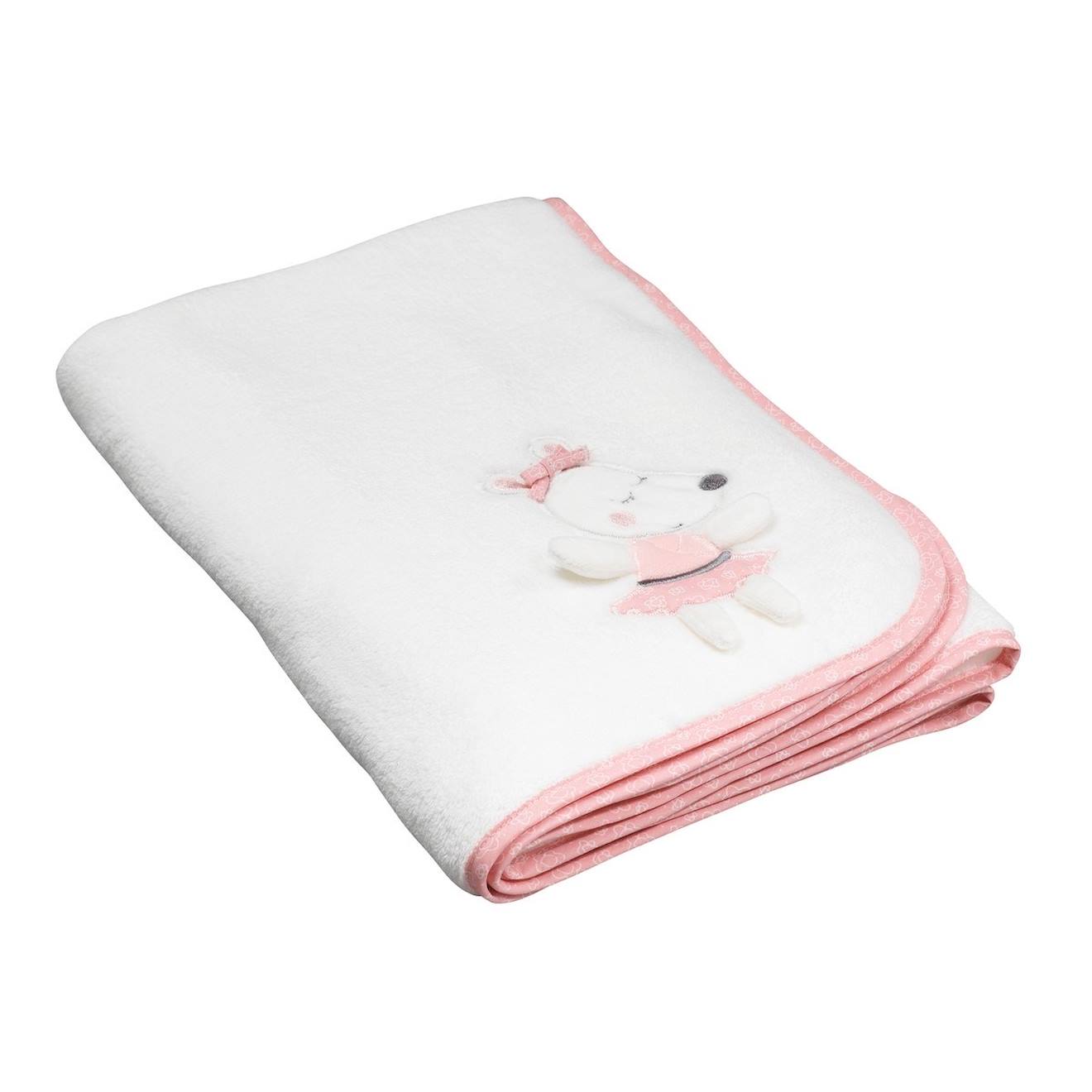 Couverture Bébé En Velours Blanc