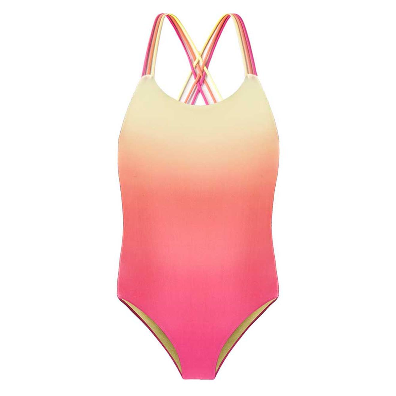 Maillot De Bain 1 Pièce Nylon Harma Rose / Crème