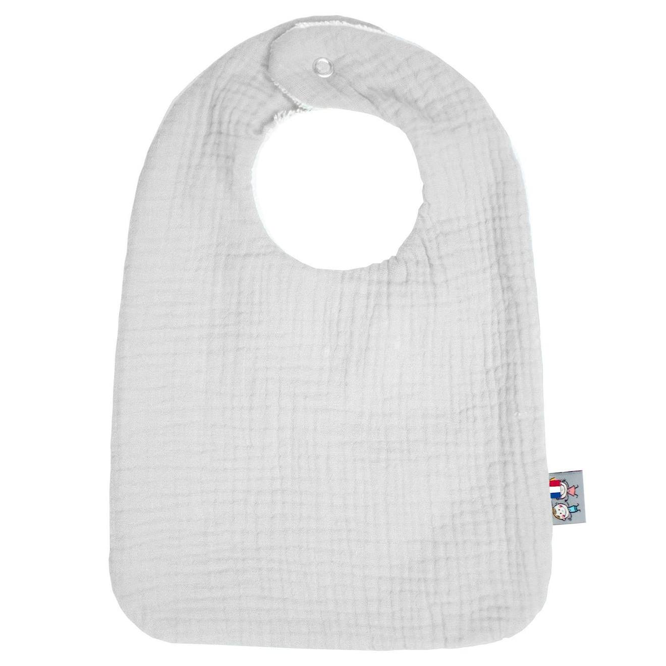 Bavoir En Gaze De Coton Jeanne Gris Clair