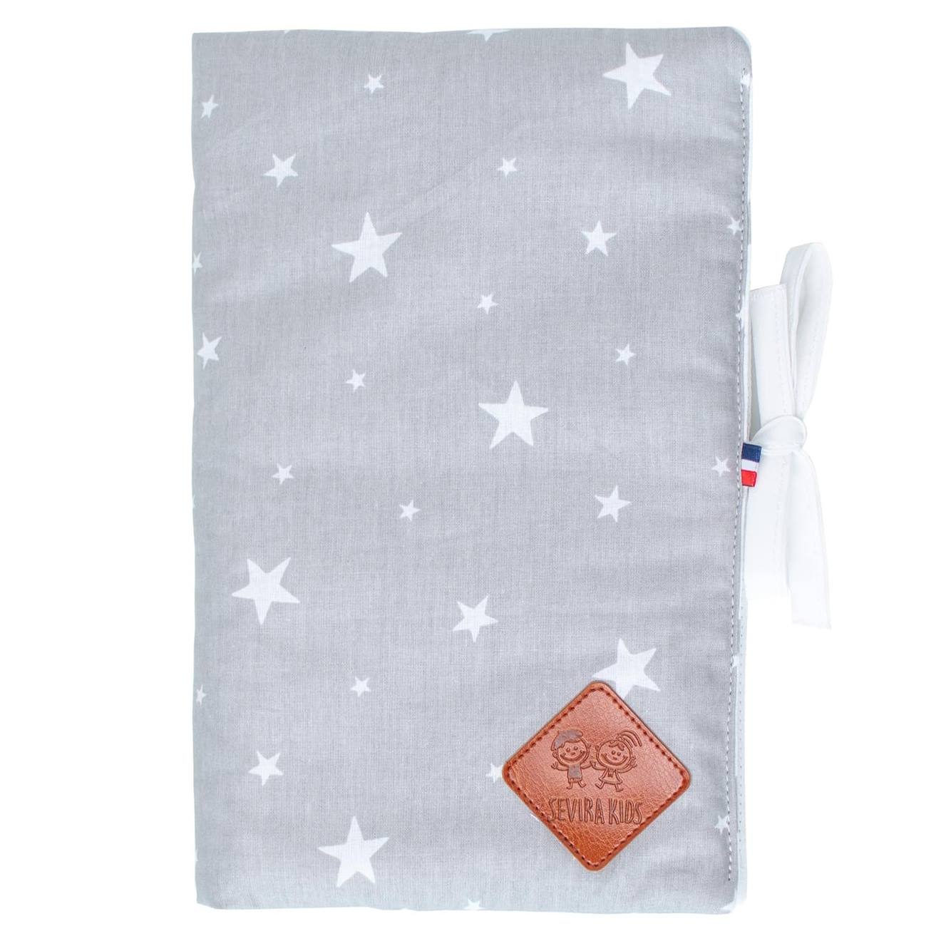 Protège Carnet De Santé Bébé En Coton Stella Gris