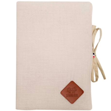 Protège carnet de santé en gaze de coton jeanne Beige+Blanc+Blanc à pois or+Bleu+Camel+Écru+Gris clair+Terracotta+Vert de gris+Vieux rose 1 - vertbaudet enfant 