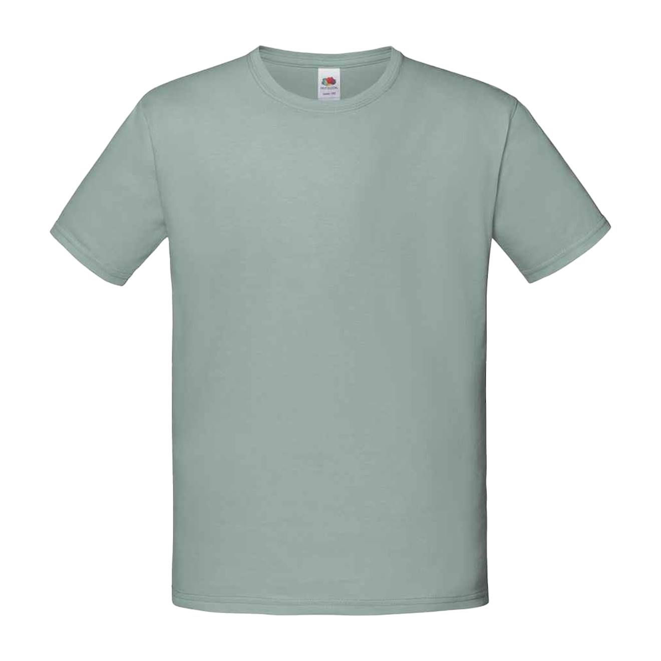 T-shirt Coton Peigné Et Filé À L'anneau Iconic Vert De Gris