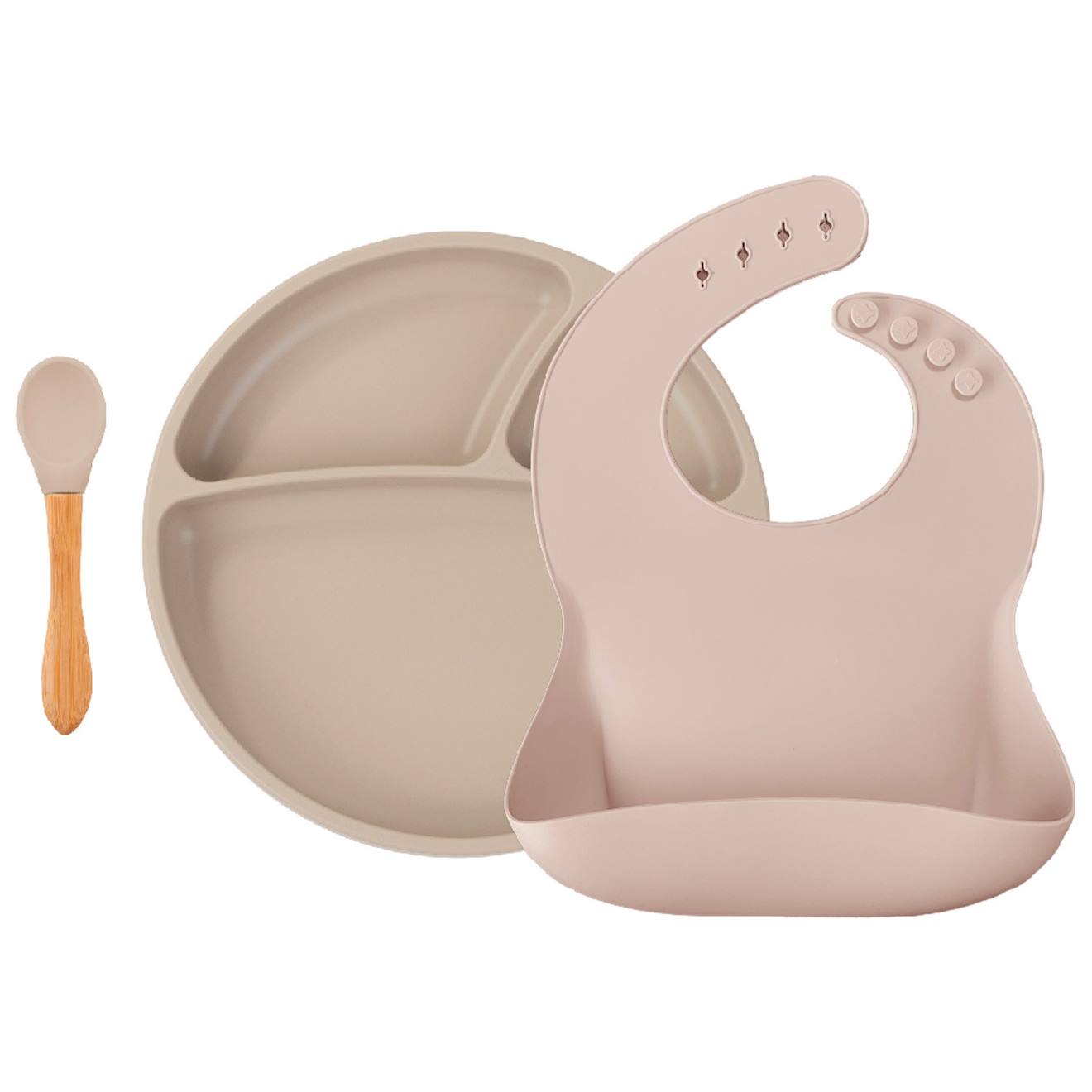 Coffret Repas Comme Un Grand Assiette Cuillère Bavoir Nude