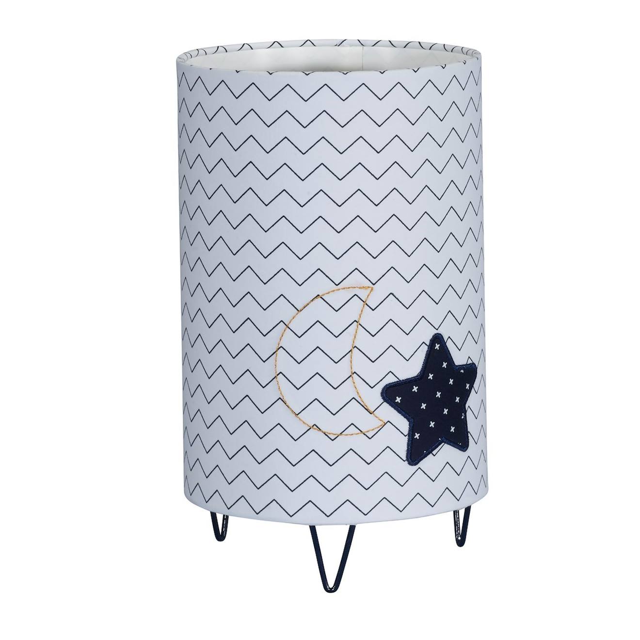 Lampe À Poser Pieds Métal En Coton Blanc