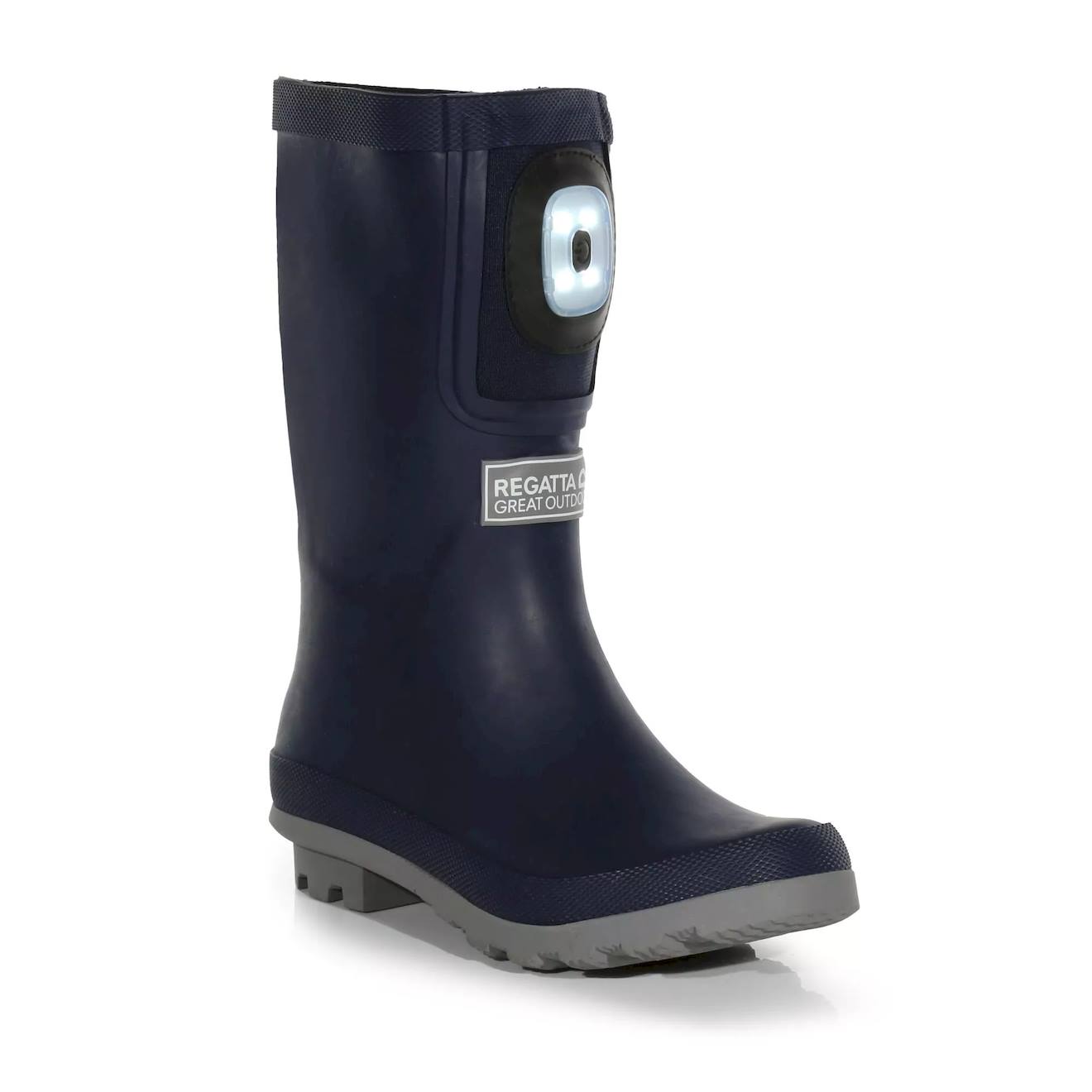 Bottes De Pluie Caoutchouc Fairweather Shine Brite Bleu Marine / Gris Orage