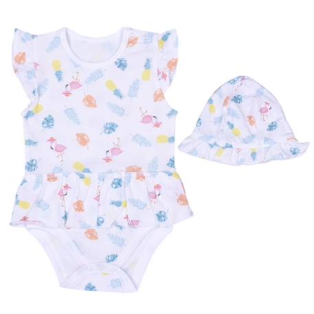 Bébé-Body robe et chapeau en coton bio tropi