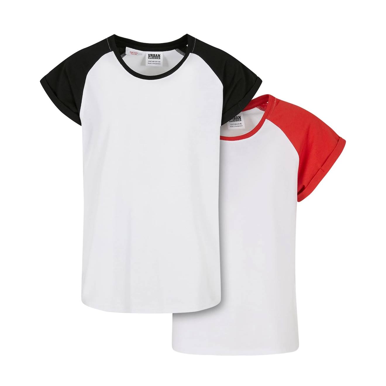 T-shirts Coton Rouge / Blanc / Noir
