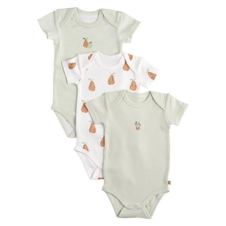 Bébé-Bodies bébé manches courtes en coton lot de 3 - botanica