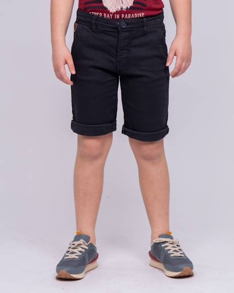 Bermuda chino bavolta garçon Beige+Bleu marine+Cognac+Marron+Noir+Rouge framboise 5 - vertbaudet enfant 