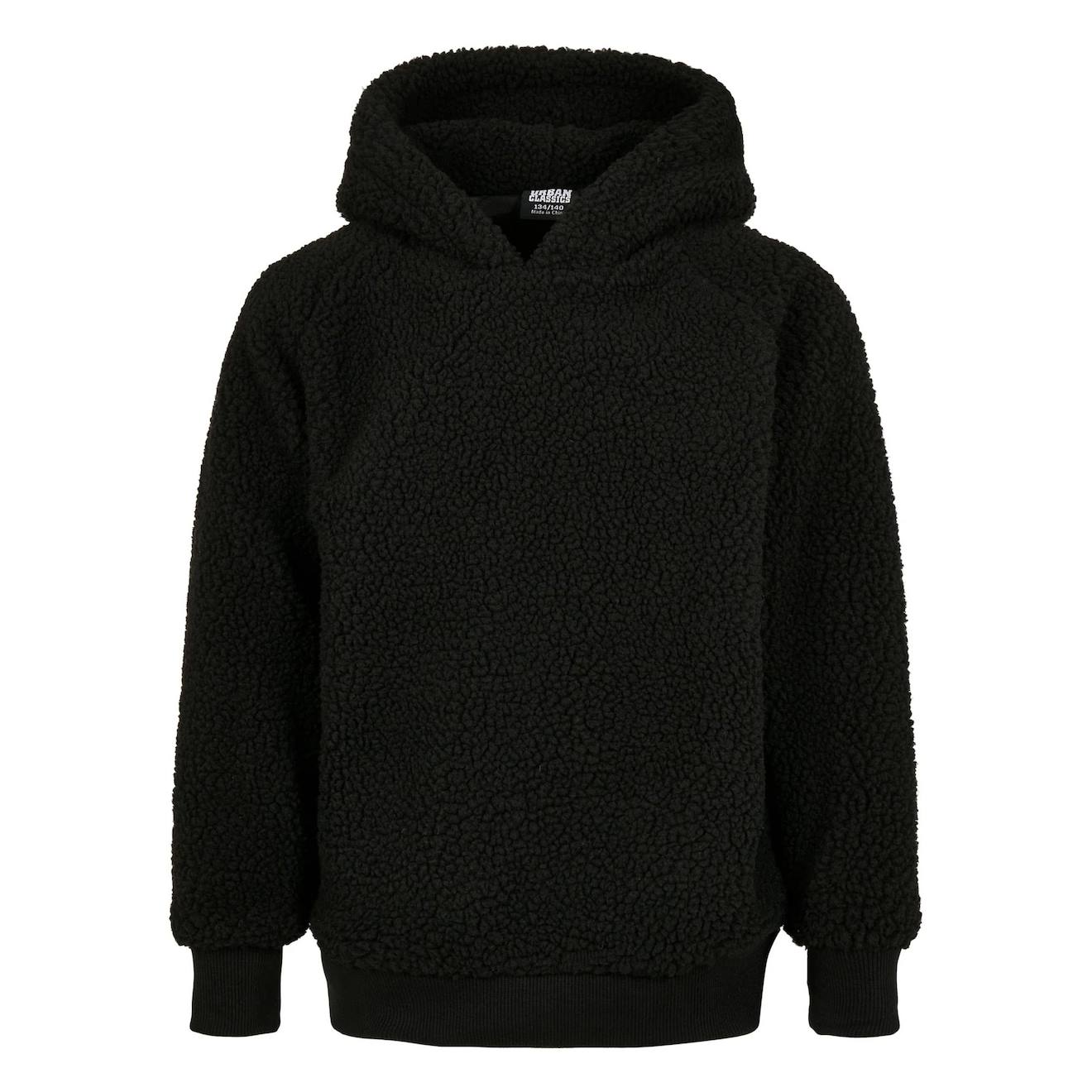 Sweat À Capuche Synthétique Noir