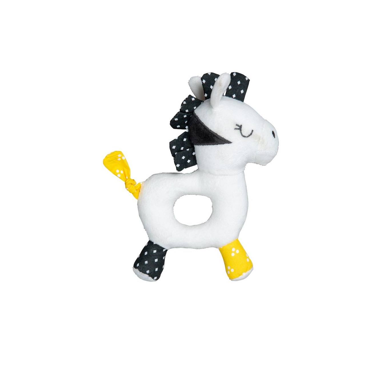 Hochet En Velours Blanc