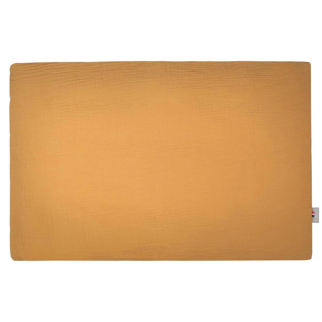 Taie D'oreiller Unie En Double Gaze De Coton Camel