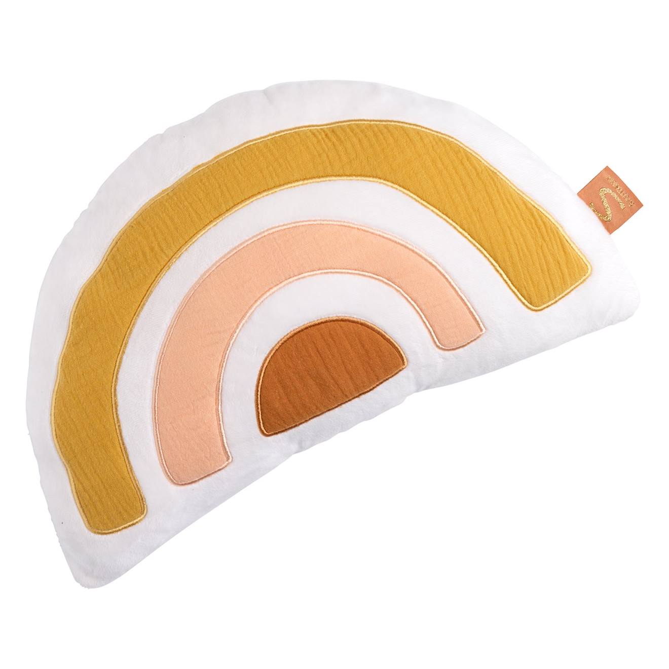 Coussin Arc En Ciel En Coton Blanc