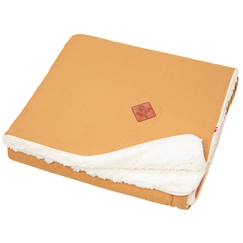 Linge de maison et décoration-Linge de lit bébé-Couverture en gaze de coton et sherpa jeanne