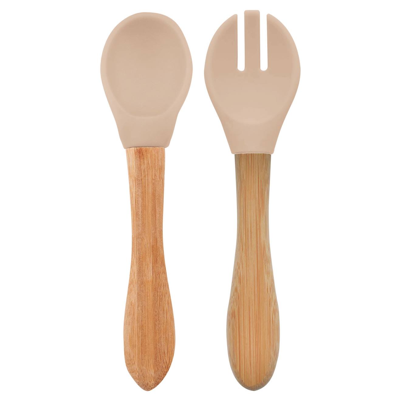 Set De Couverts Bébé Fourchette Et Cuillère Nude
