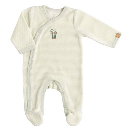 Bébé-Pyjama bébé à manches longues en velours - botanica