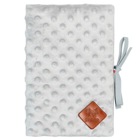 Protège carnet de santé en minky Bleu+Camel+Denim+Écru+Gris+Rose+Vert émeraude 19 - vertbaudet enfant 